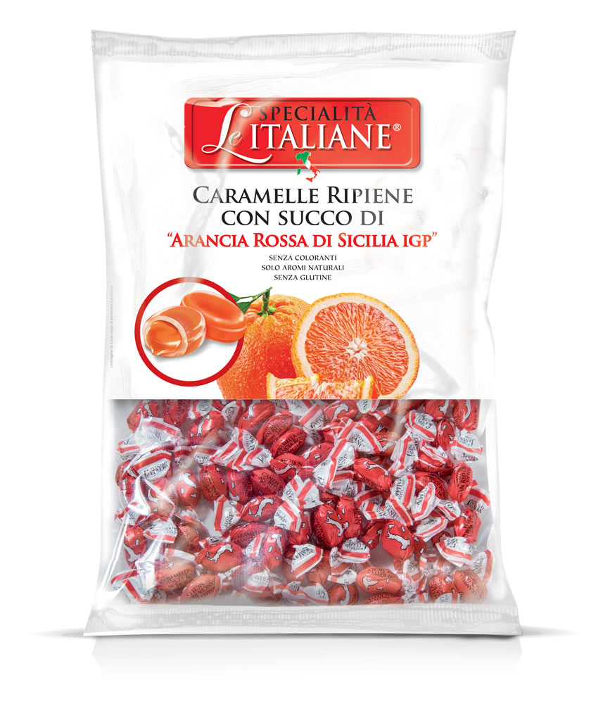 Mini Caramelle Ripiene con succo di Arancia Rossa di Sicilia IGP